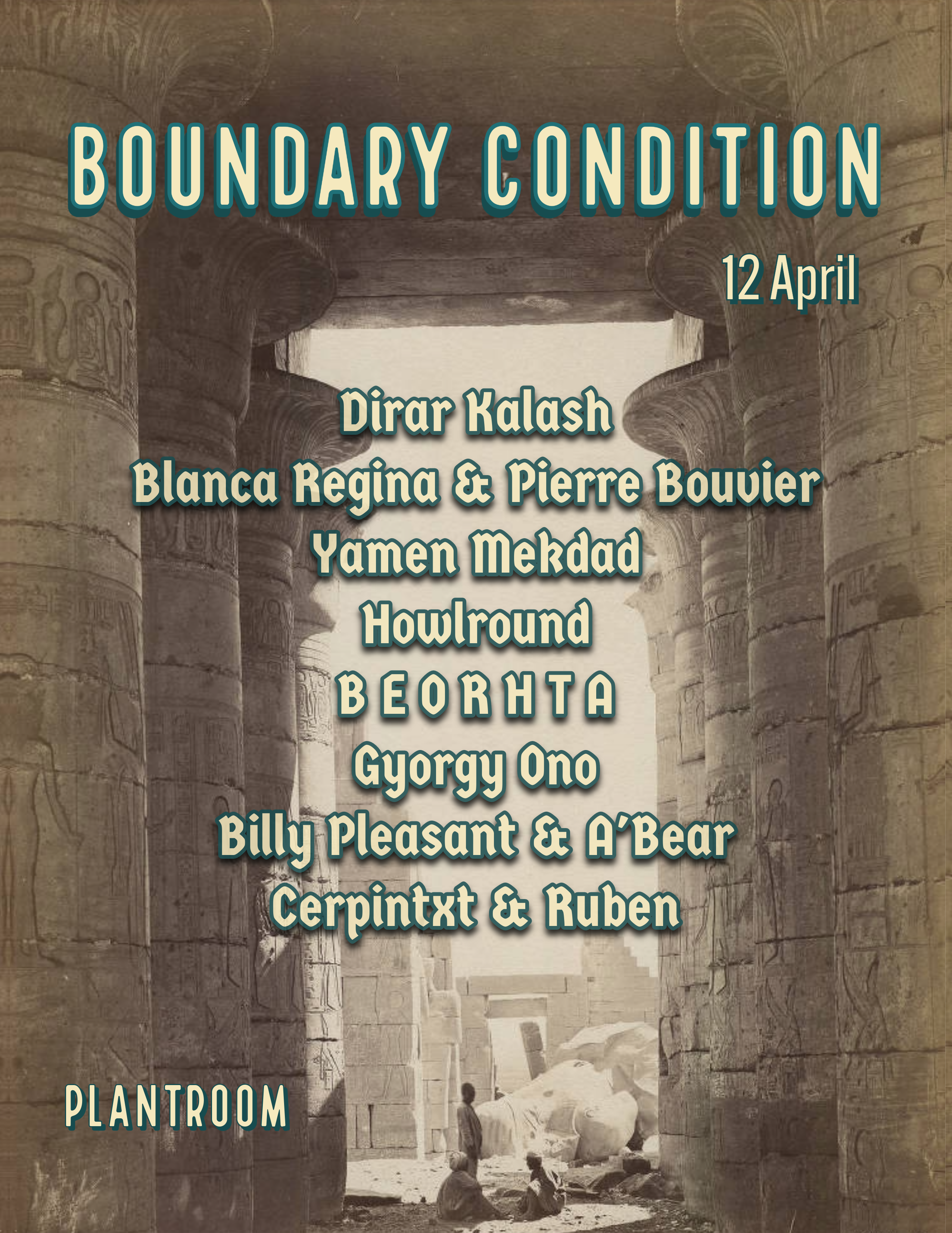 Boundary Condition: Blanca Regina & Pierre Bouvier + Dirar Kalash +  Howlround +  A'Bear  - Página frontal