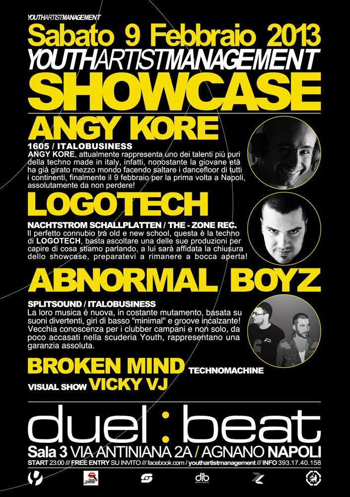 Youth- AM Showcase: 3 Years b-day with Angy Kore, Logotech & Abnormal Boyz - フライヤー裏