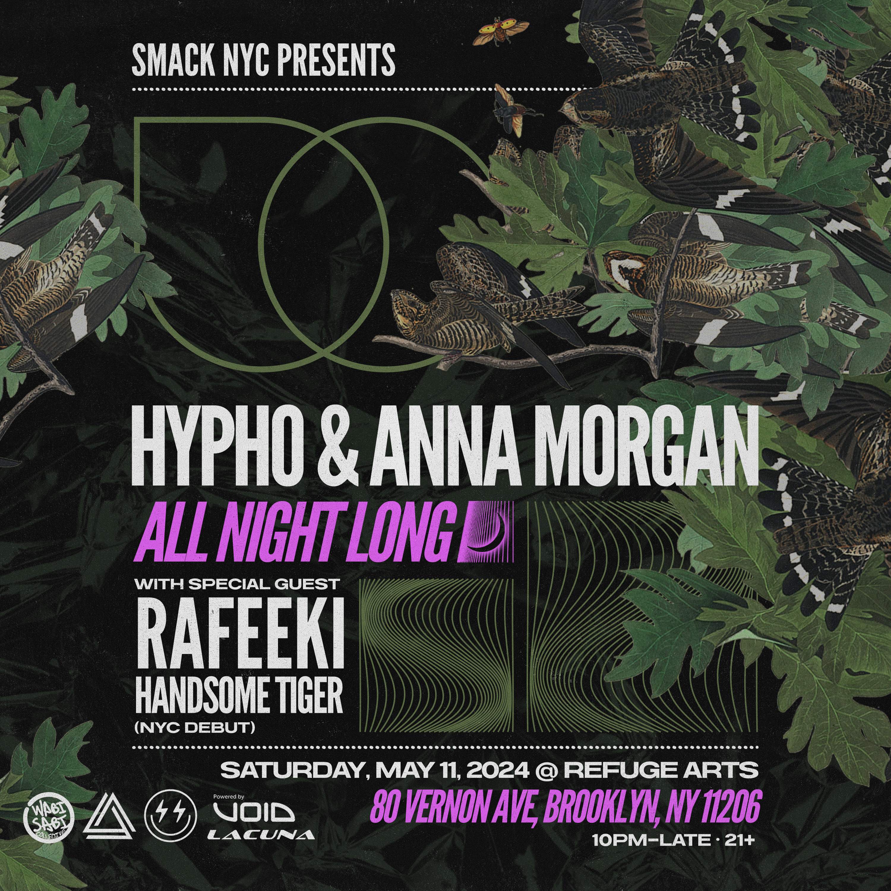 Anna Morgan + Hypho: All Night Long with Rafeeki + Handsome Tiger - フライヤー表