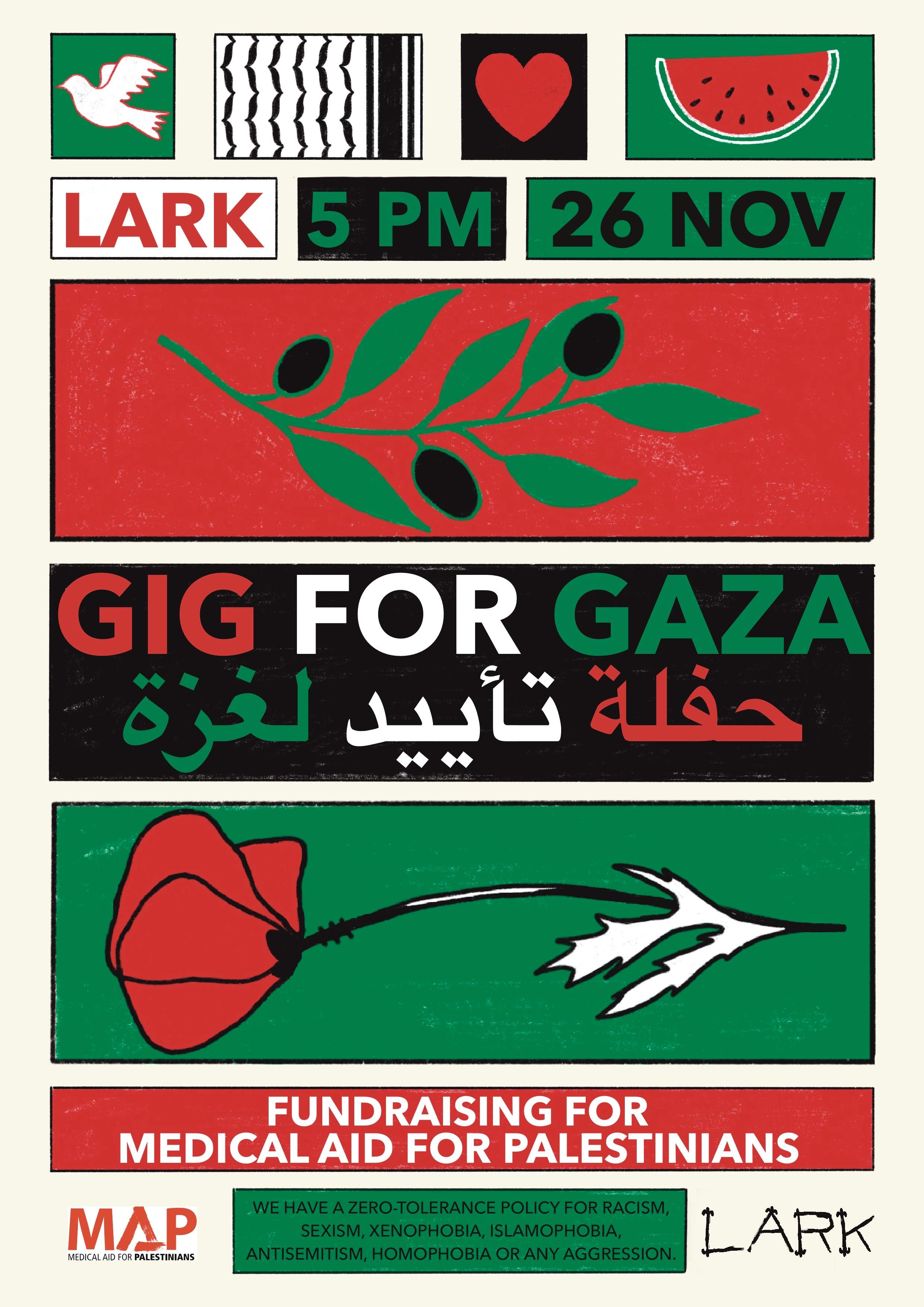 Gig for Gaza - Página frontal