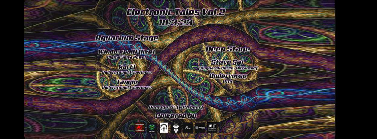 Fri. 10/03 - Electronic Tales vol.2 - Psytrance and Techno (2 stages) at IT- Athens - Página frontal