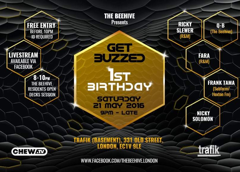 Get Buzzed 1st Bday After Party - Página frontal
