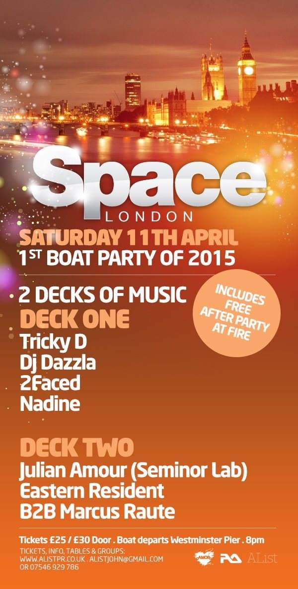 Space Boat Party Followed by Move at Fire - フライヤー表