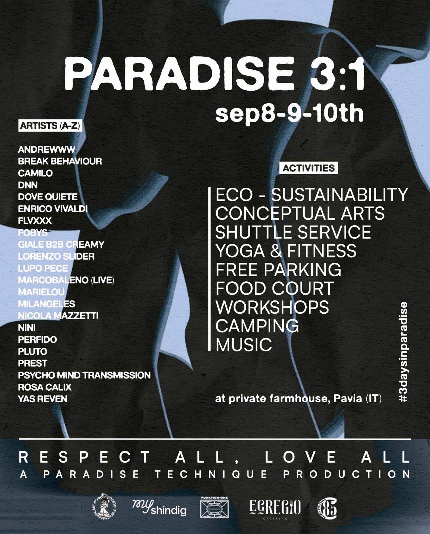 Paradise 3:1 Fest - Página frontal