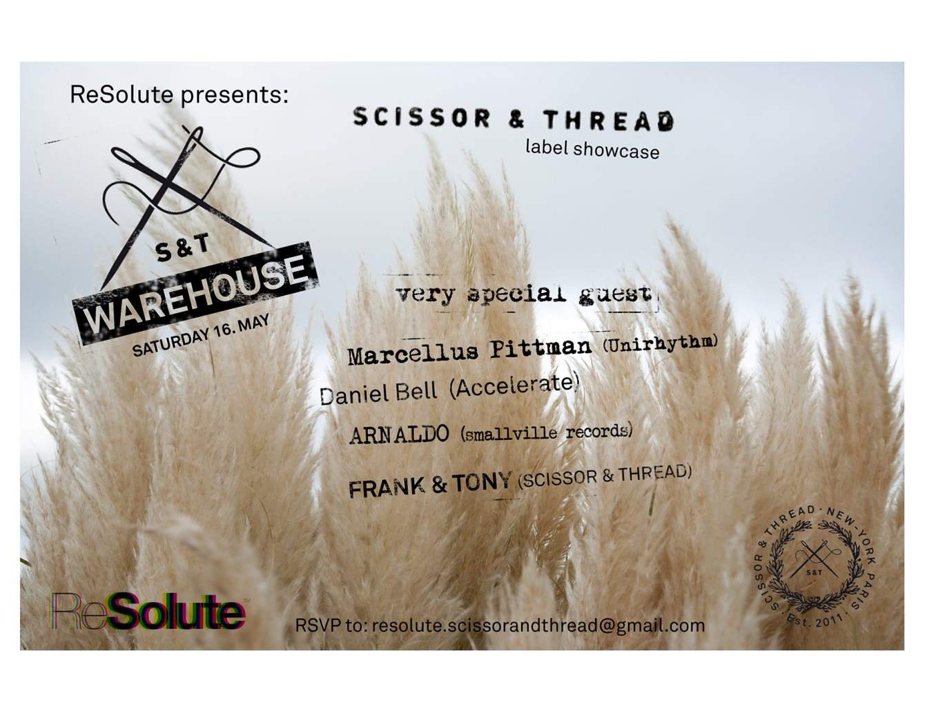 Resolute presents Scissor & Thread - After Party - Página frontal