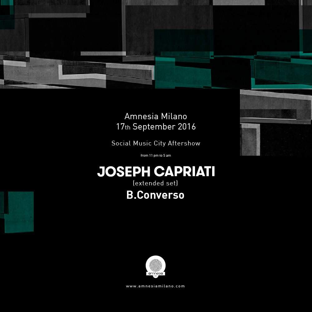 Social Music City Aftershow with Joseph Capriati, B.Converso - フライヤー表