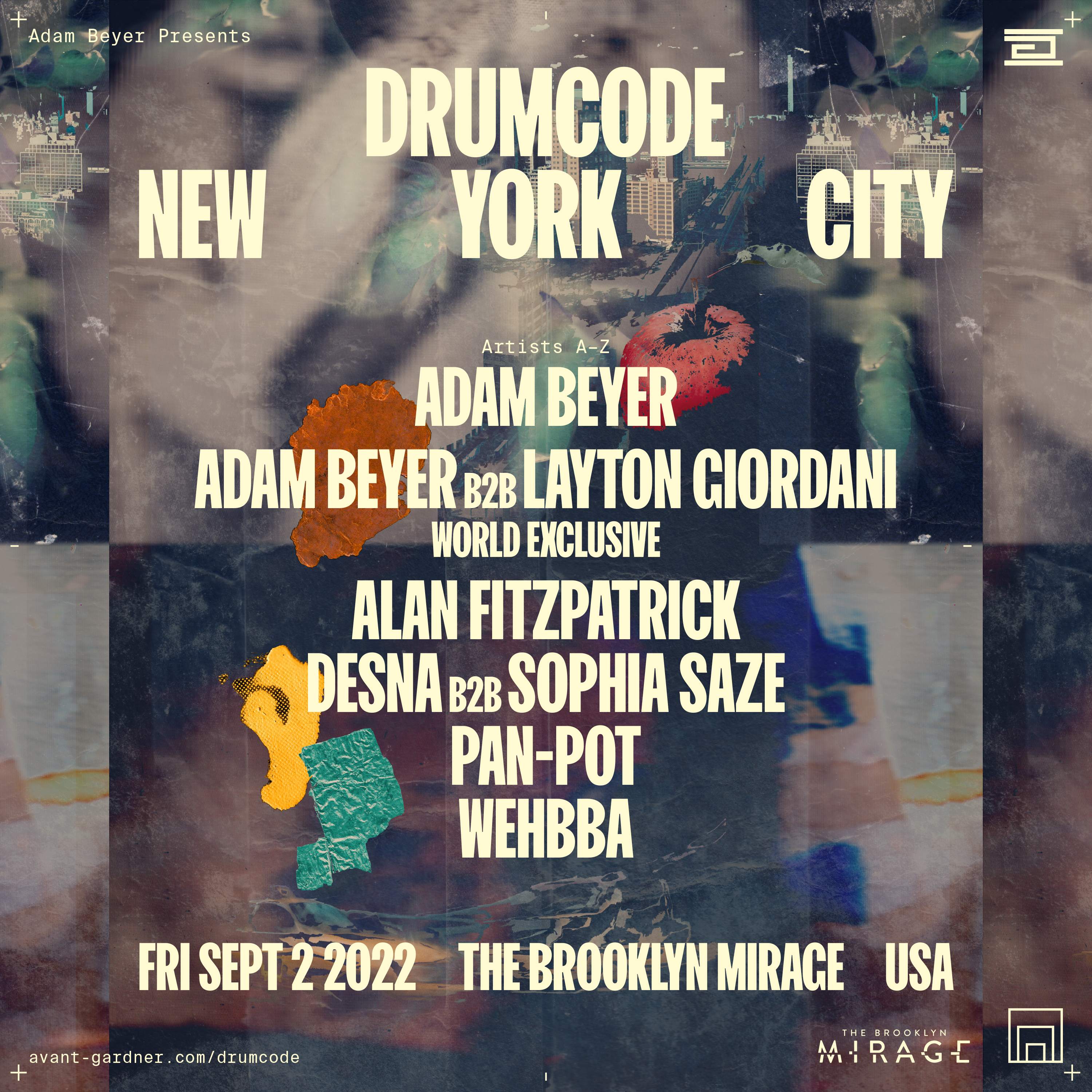 Adam Beyer presents: Drumcode NYC - フライヤー表