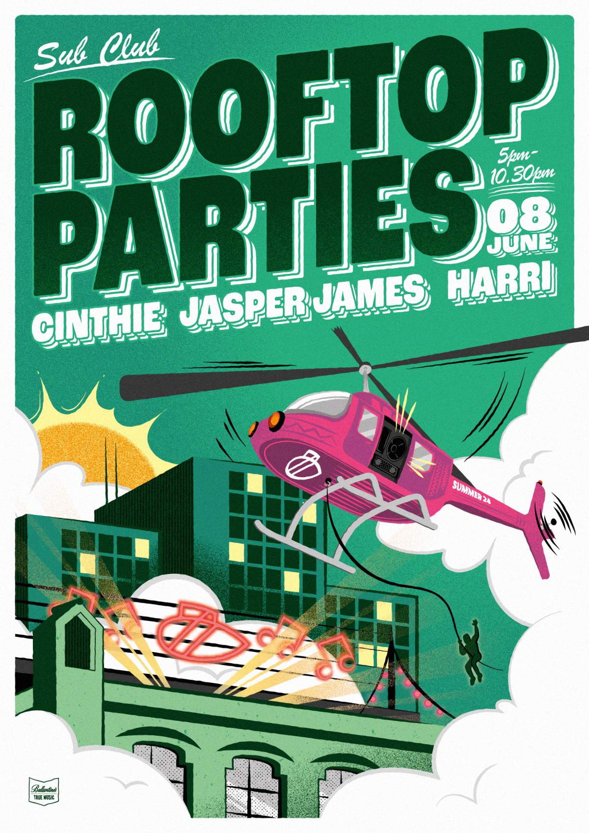 Sub Club Roof Party #1 • Cinthie + Jasper James + Harri • 5pm-10:30pm - Página frontal