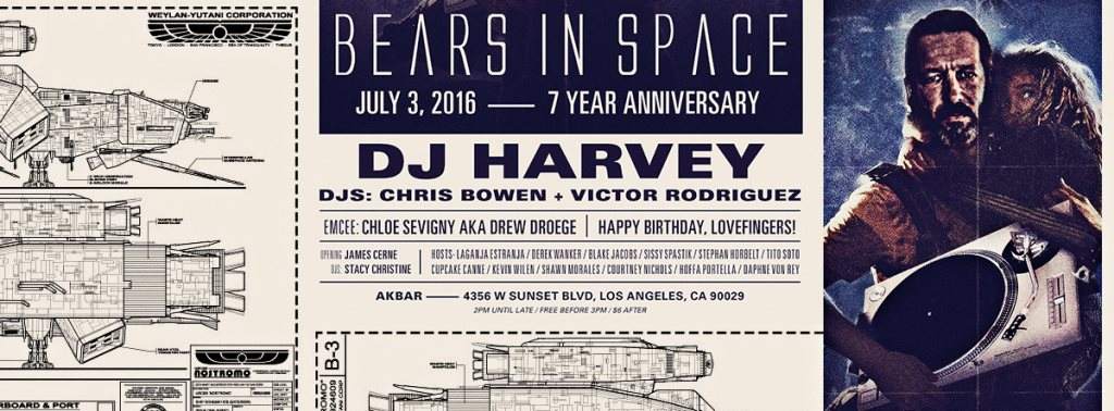 Bears In Space 7th Year Anniversary with DJ Harvey - Página frontal