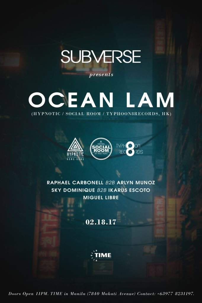 Subverse feat. Ocean lam - フライヤー表