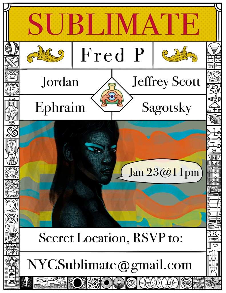 Sublimate: Fred P - Jordan - Jeffrey Scott - Ephraim - Sagotsky - Página frontal