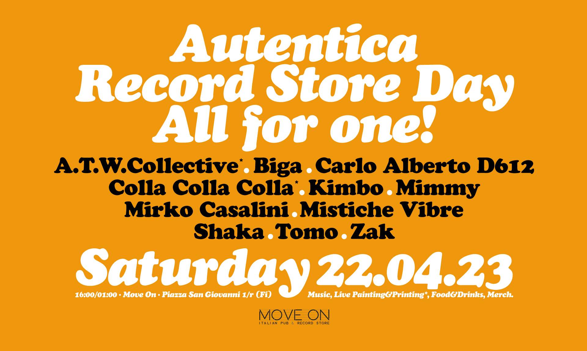 Autentica ALL FOR ONE! - Record Store Day - フライヤー表