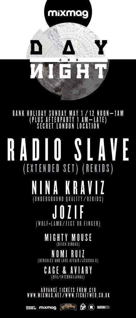 Mixmag: Day and Night feat Radio Slave & Nina Kraviz - Página frontal