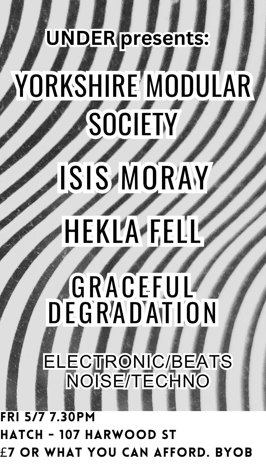 Under presents Yorkshire Modular Society / Isis Moray / Hekla Fell / Graceful Degradation - Página frontal