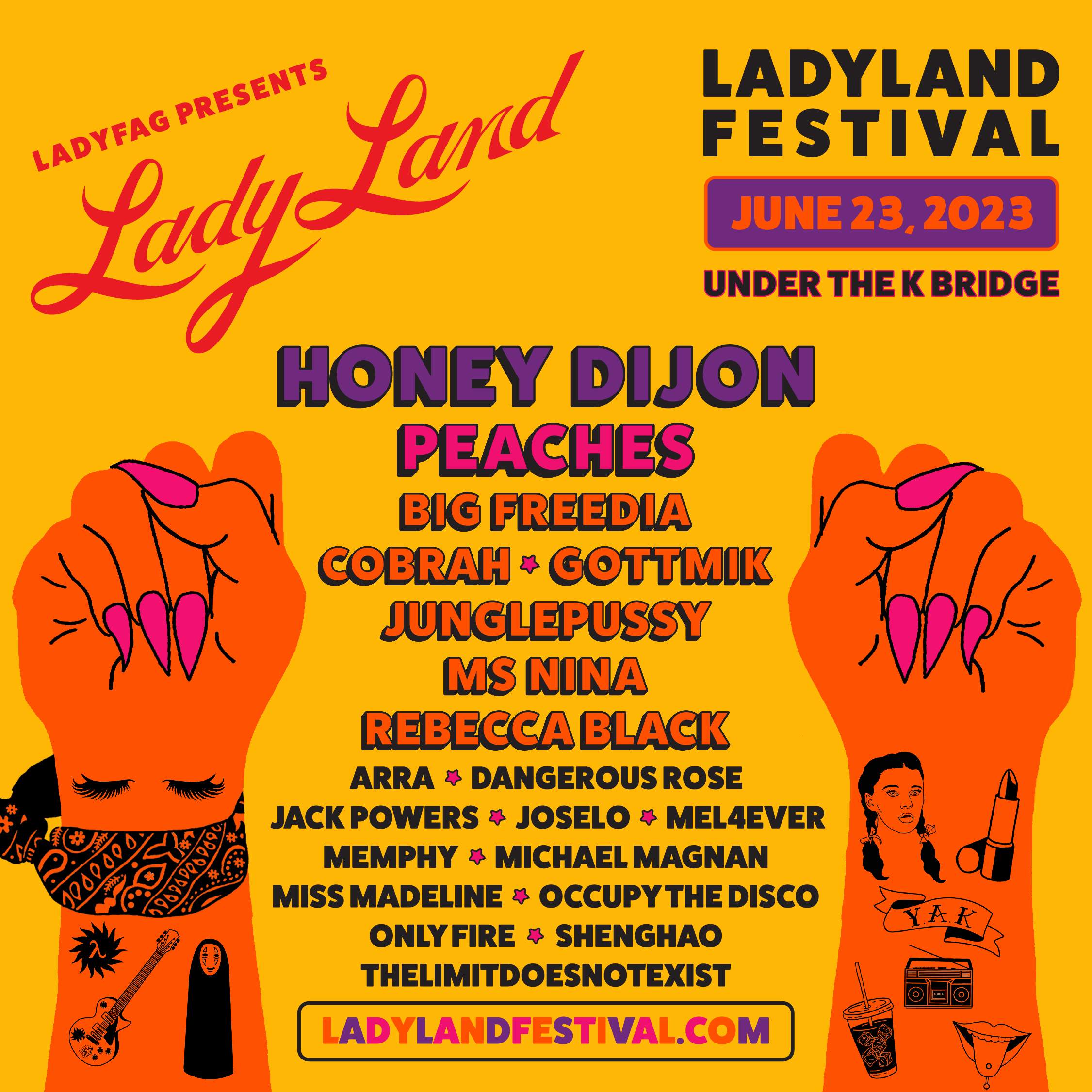 LadyLand Festival 2023 - フライヤー表