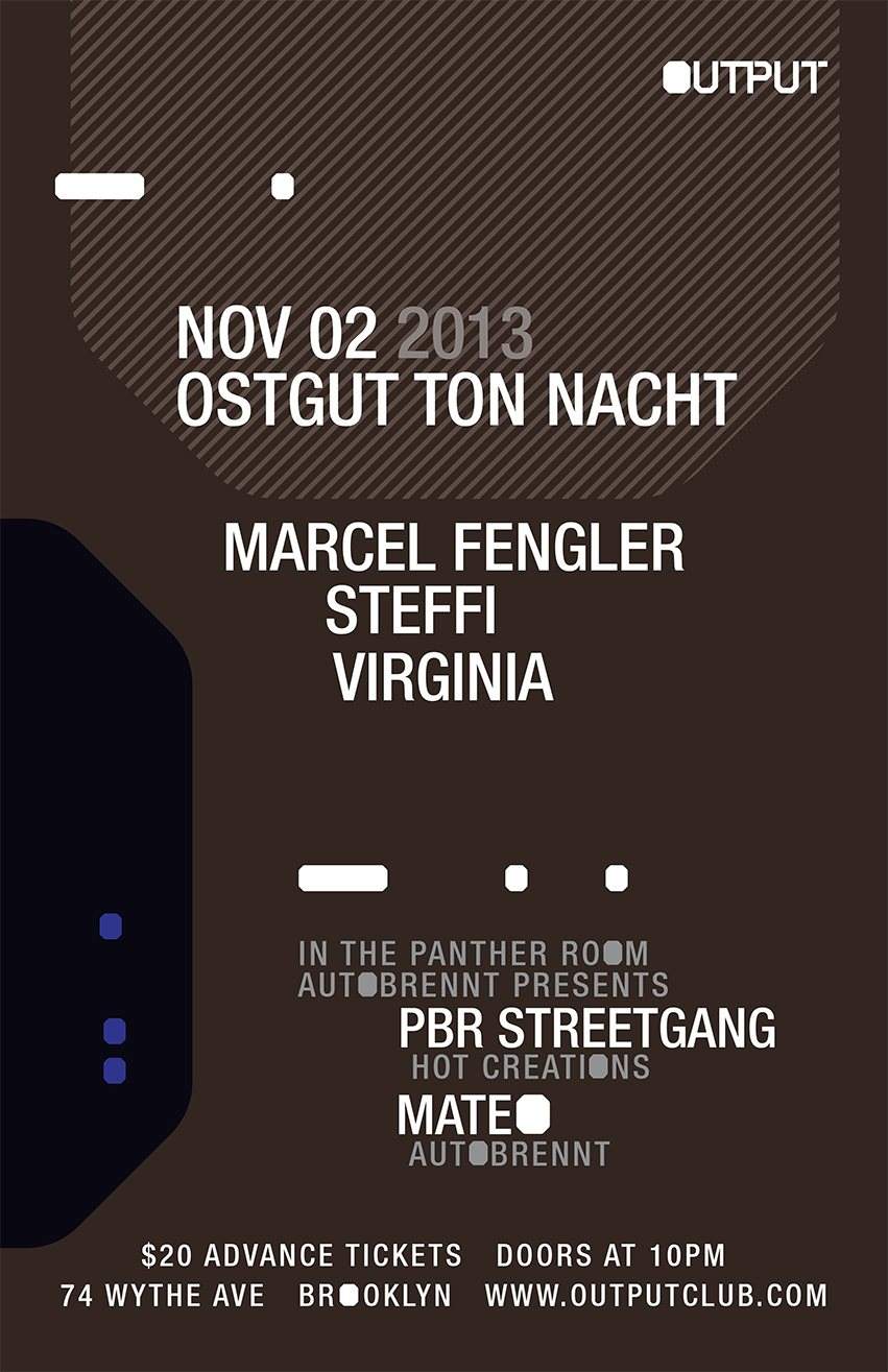 Ostgut Ton Nacht/ Marcel Fengler/ Steffi/ Virginia with PBR Streetgang/ Mateo - Página frontal