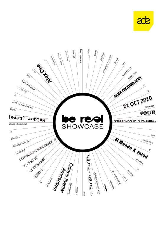 Tour: Be Real Label Showcase - Página trasera