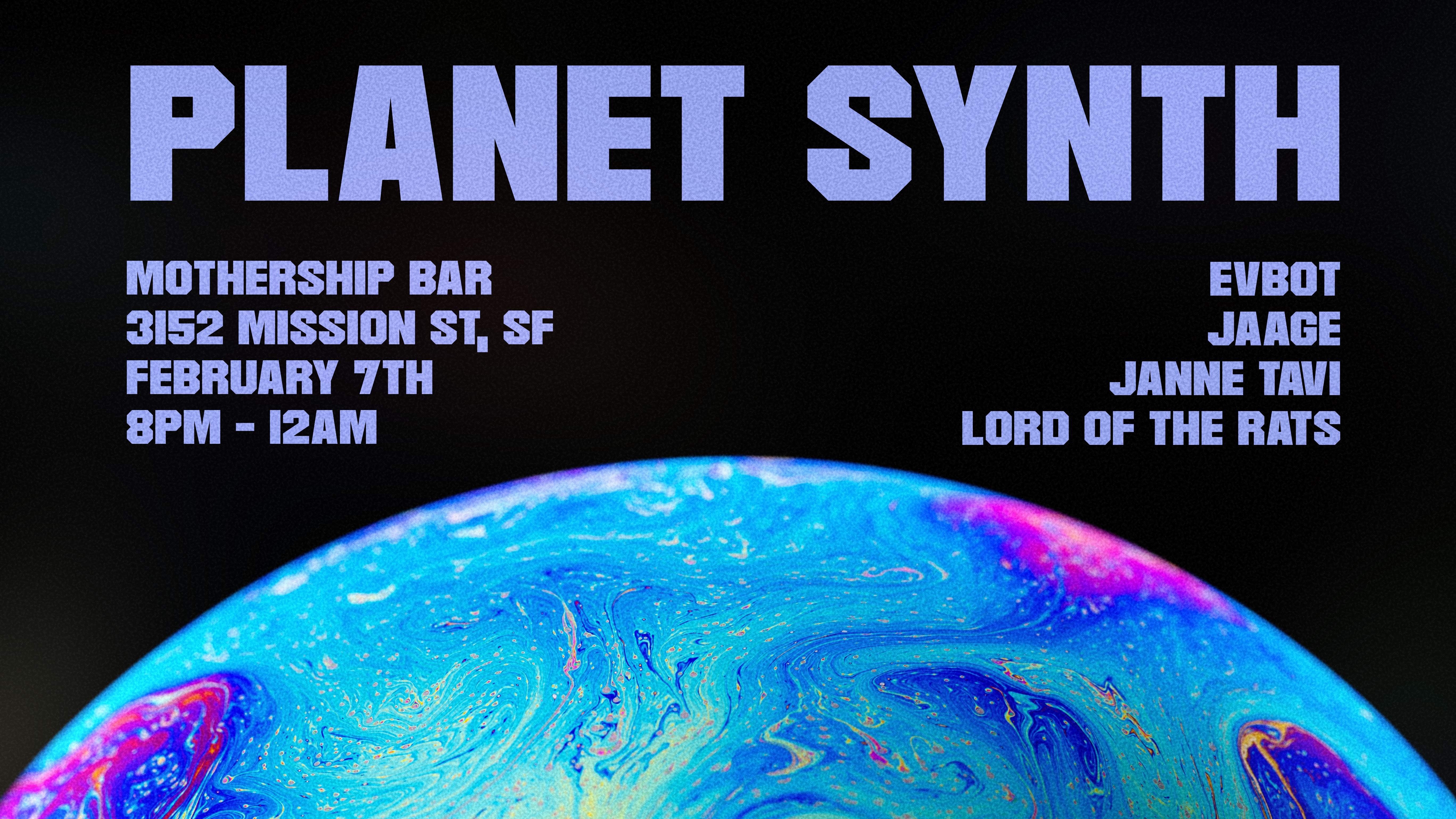 Planet Synth: Evbot, Jaage, Janne Tavi, Lord of the Rats - Página frontal