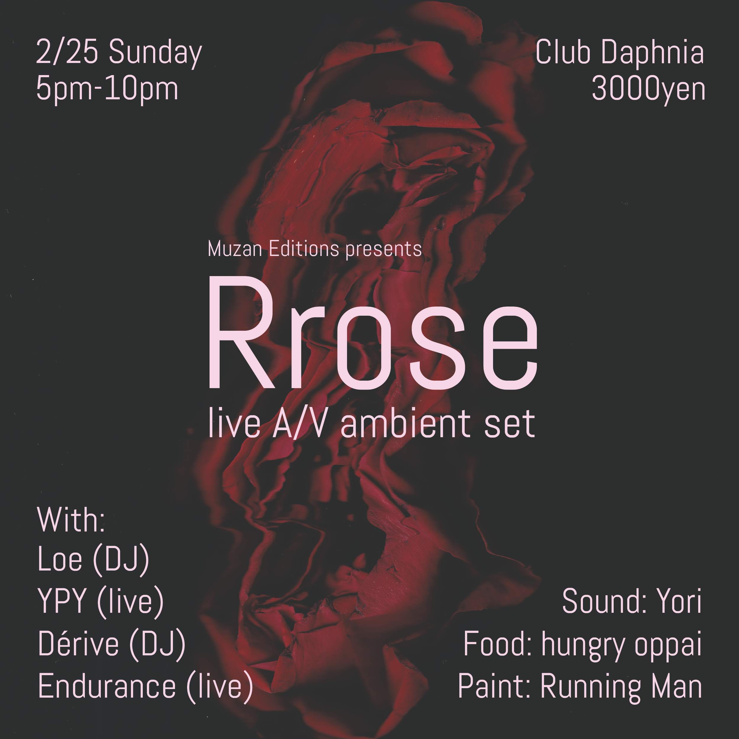 Rrose live A/V ambient set - フライヤー表