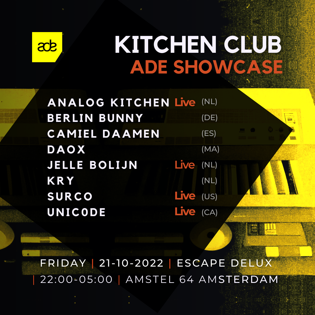 Kitchen Club Showcase ADE - フライヤー表