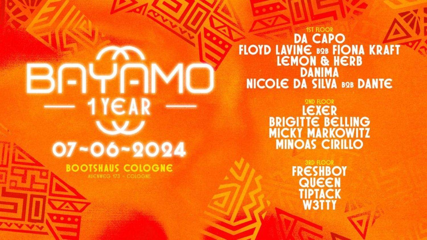 BAYAMO W. Da Capo / Floyd Lavine B2B Fiona Kraft / Lemon & HERB AND MORE - フライヤー表