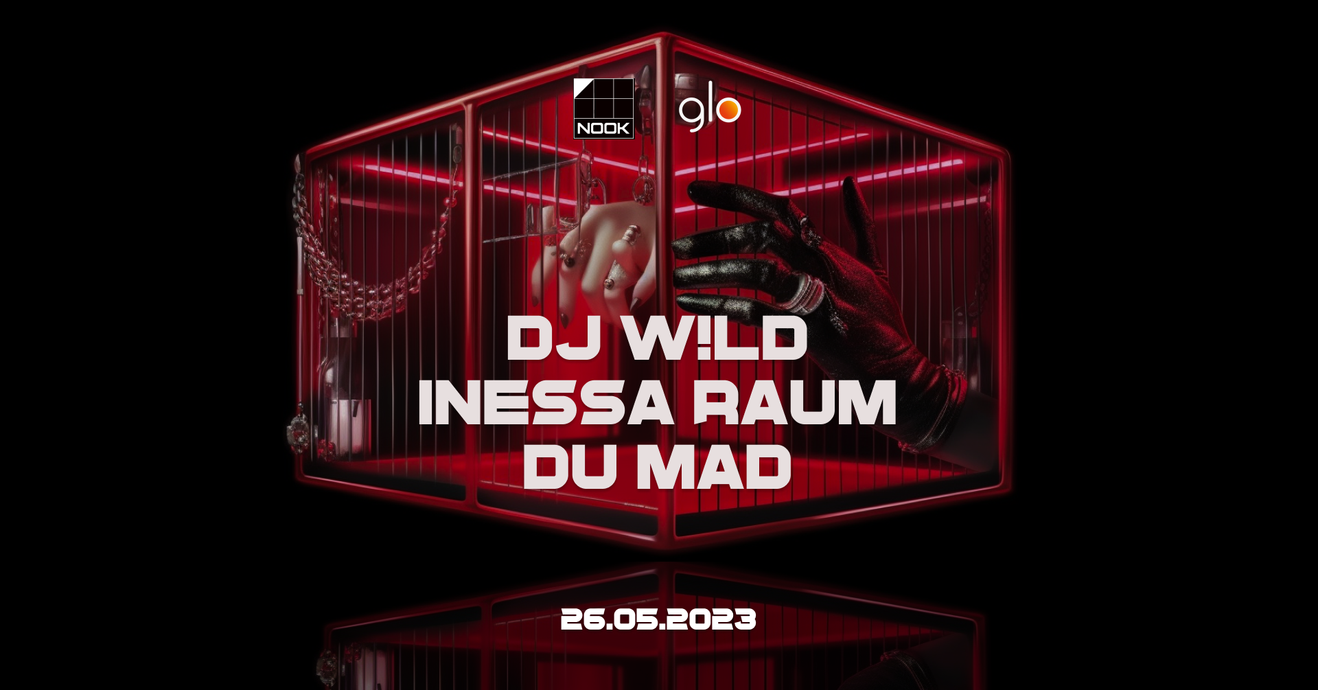 NOOK in with DJ W!ld, Inessa Raum, Du Mad - フライヤー表
