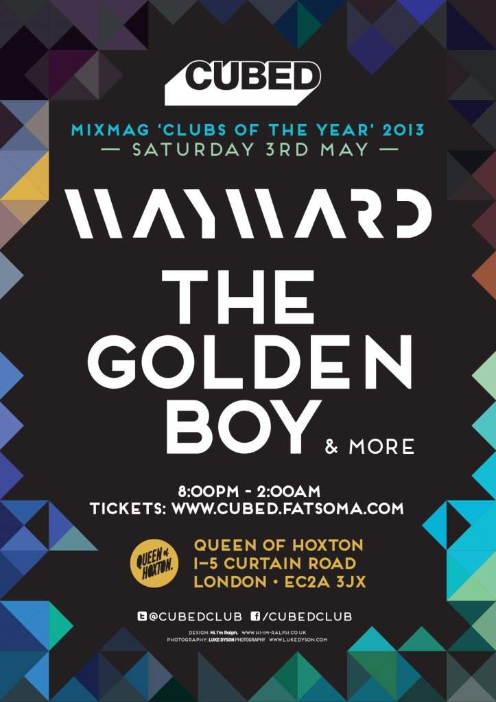 Cubed London Launch Party with Wayward & The Golden Boy - Página frontal