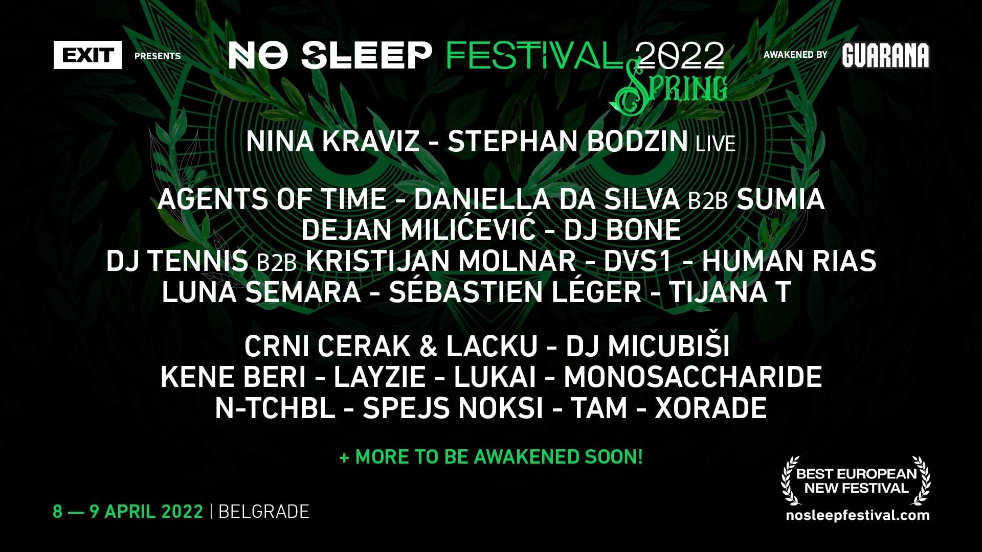 No Sleep Festival 2022 - Spring - Página frontal