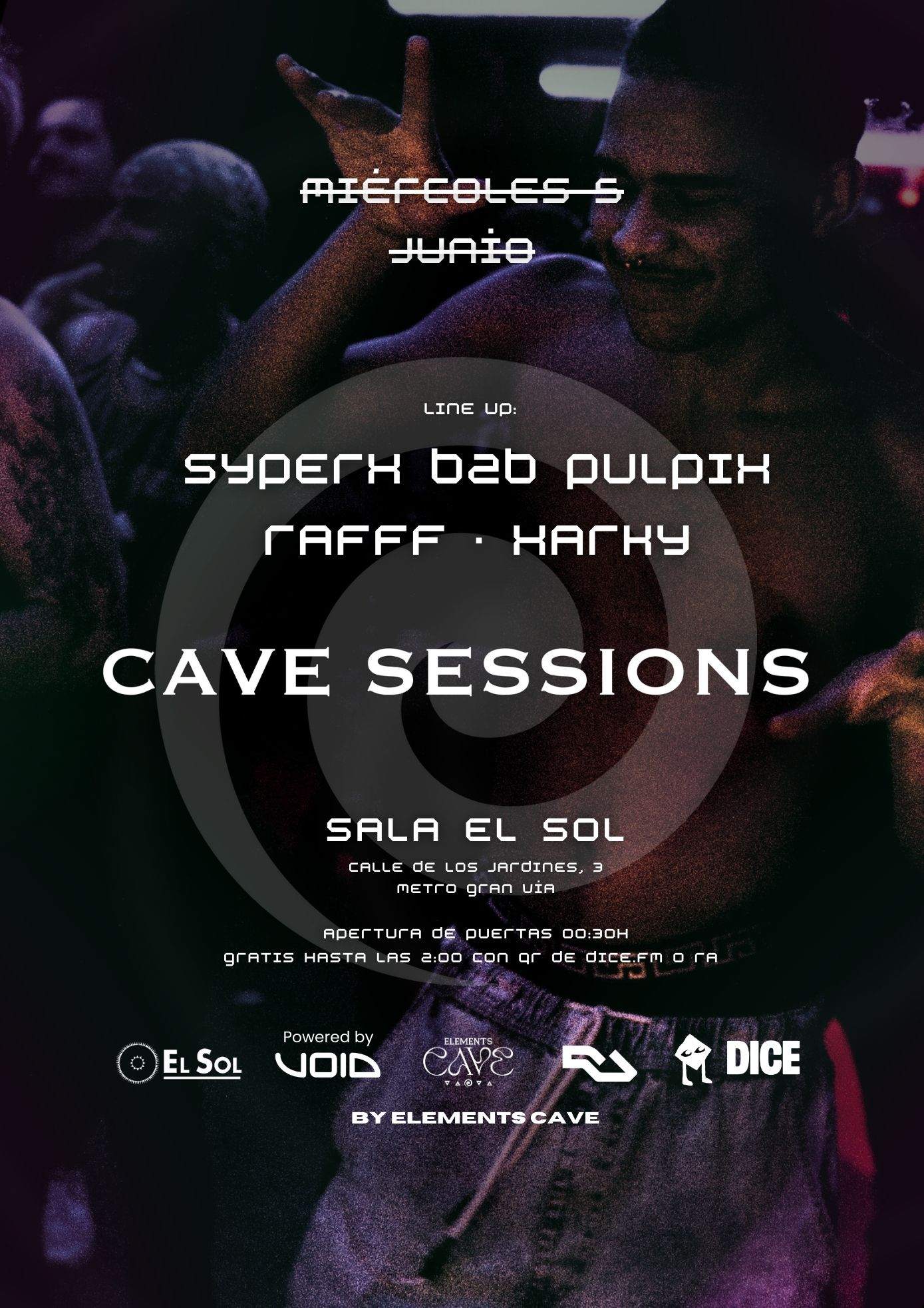 Cave Sessions by EC: Entrada gratis hasta las 2:00 con RA - フライヤー表