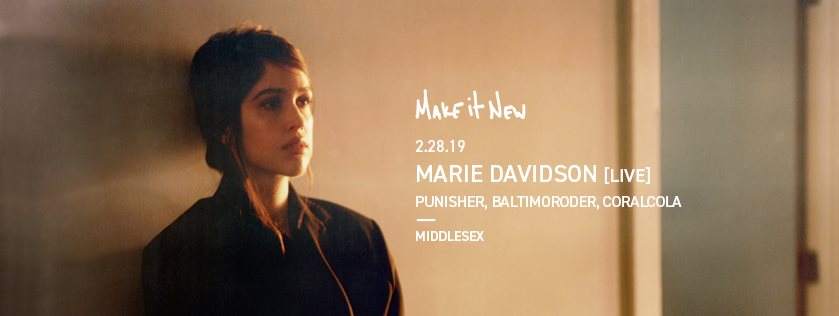Make It New with Marie Davidson [Live] - フライヤー表