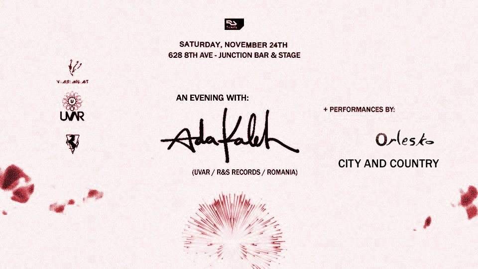 Ada Kaleh (R&S Records, Romania) with Orlesko & City and Country - フライヤー表