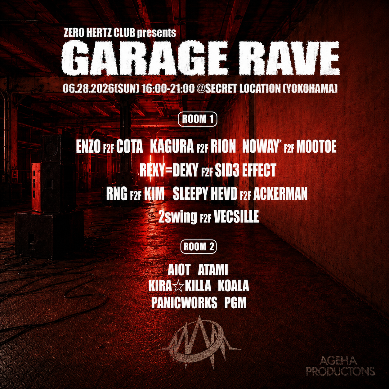 邦楽 NITRO DJOASIS etc.. ZERO HERTZ CLUB 'GARAGE RAVE' (Bass/ Dubstep/ DnB/ Hard Techno) at
