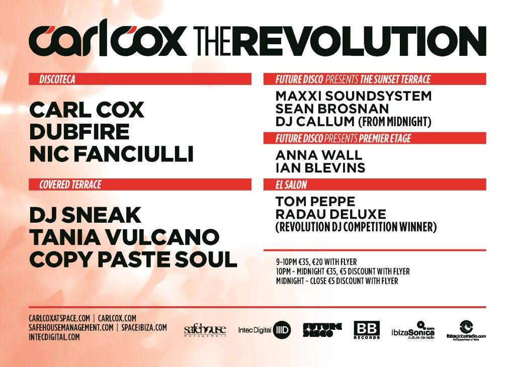Carl Cox: The Party Unites: Opening Party 2013 - Página trasera