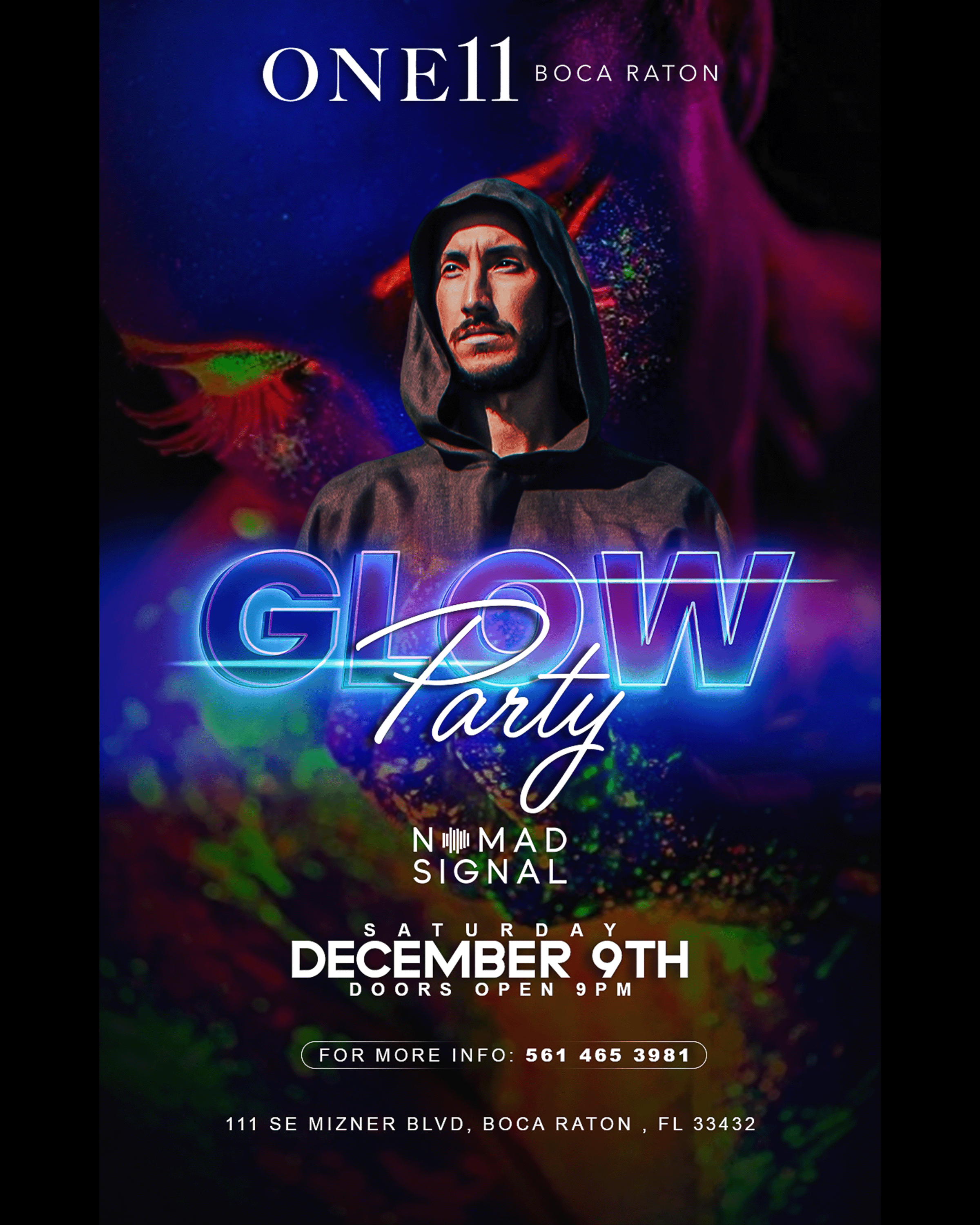GLOW PARTY with NOMADsignal bei One11 Boca Raton, Florida