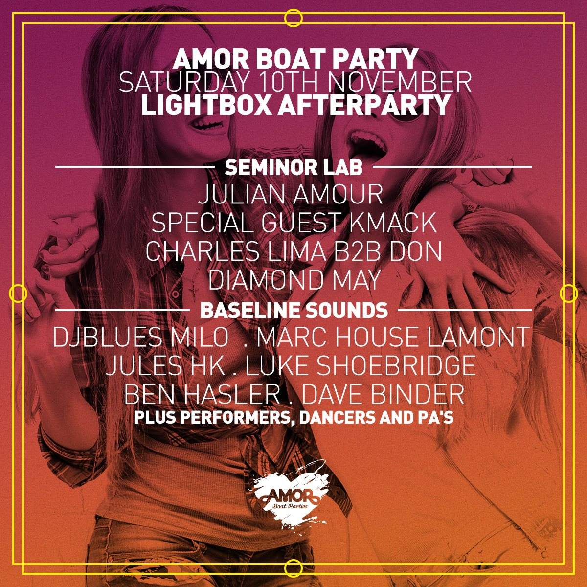 Amor London by Night Boat Party + Lightbox After-Party - Página frontal