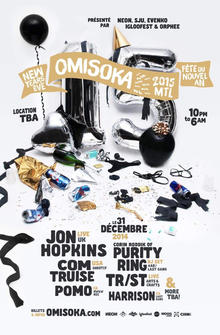Omisoka with Jon Hopkins (Live), Purity Ring (DJ set) & Com Truise - Página frontal