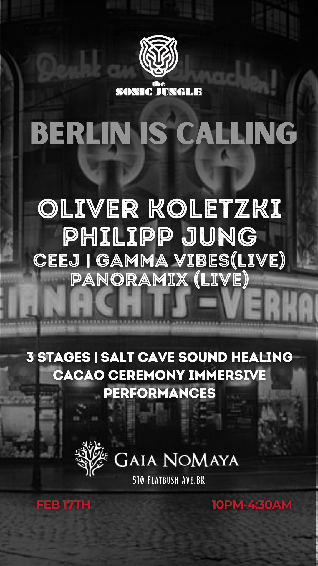 Berlin is Calling! Oliver Koletzki, Philipp Jung (M.A.N.D.Y) - フライヤー表