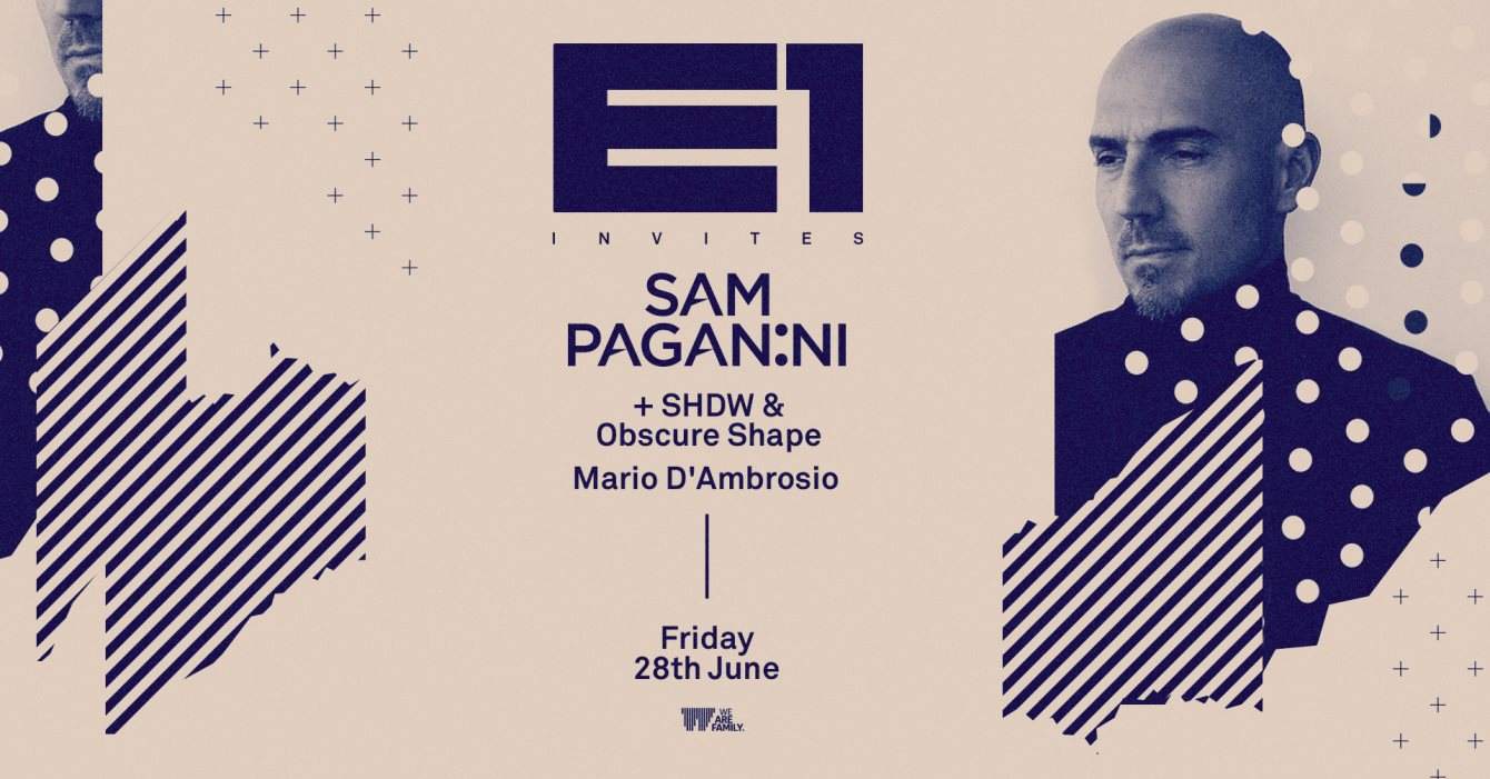 E1 Invites: Sam Paganini + SHDW and Obscure Shape + Mario D'ambrosio - Página frontal