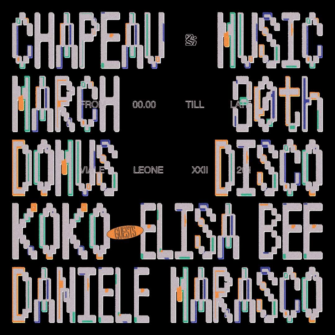 Chapeau Music: Elisa Bee, Koko at Domus Disco - フライヤー表