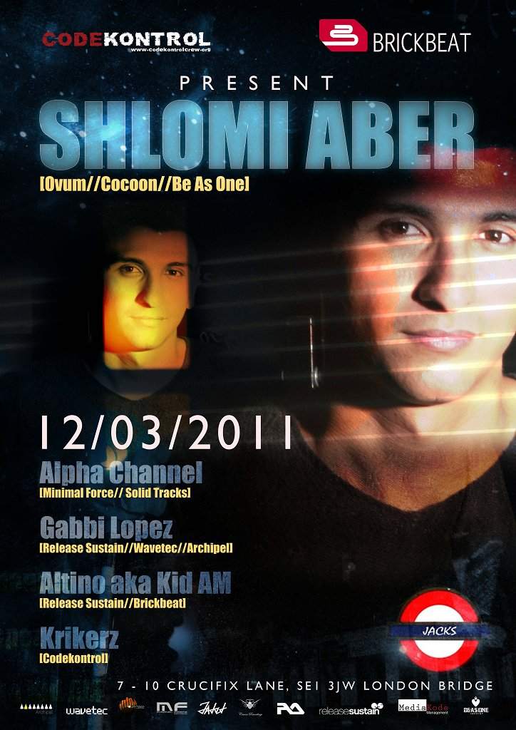 Codekontrol & Brickbeat London presents Shlomi Aber - フライヤー表