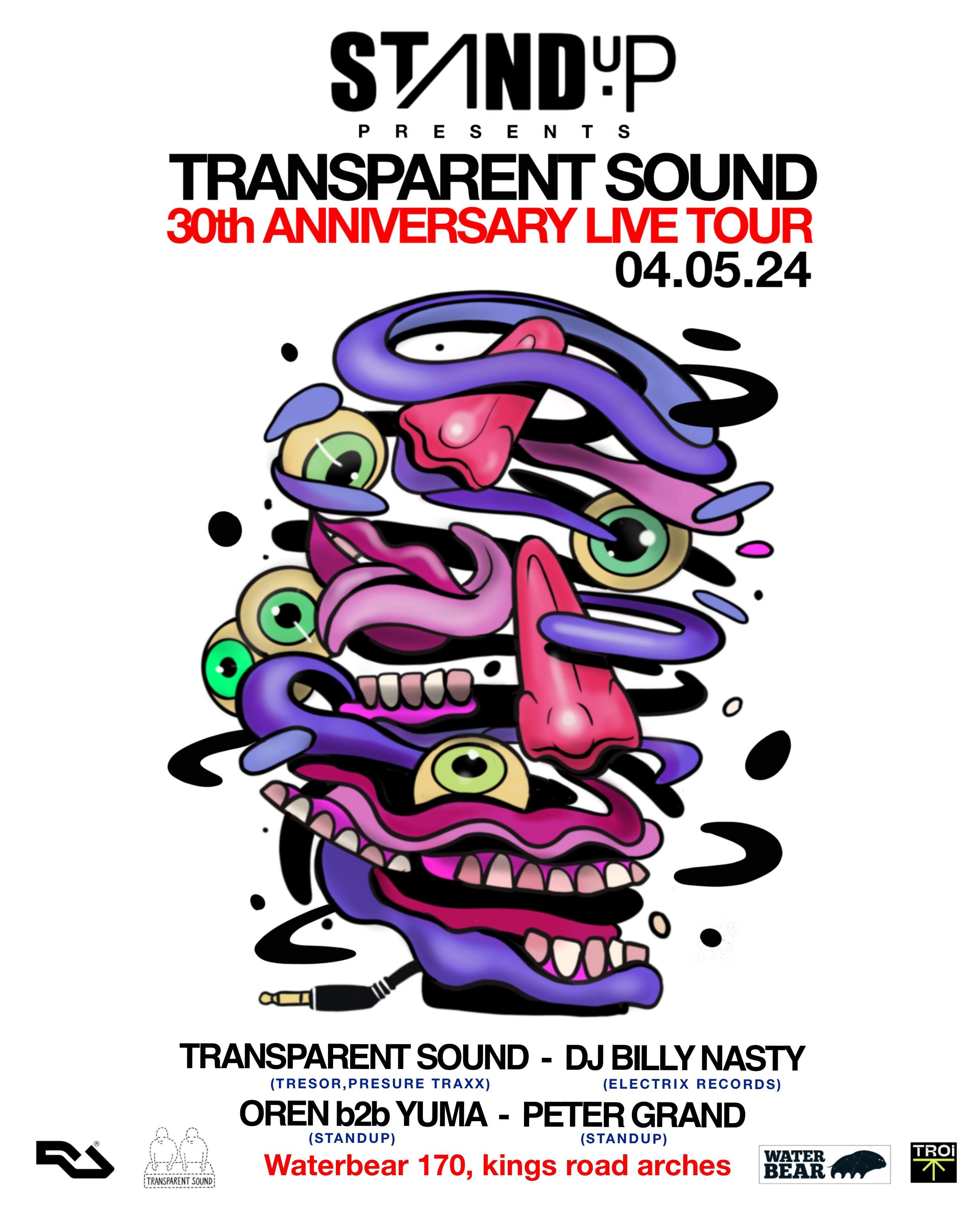 StandUP - Transparent Sound - Electrix Records - フライヤー表