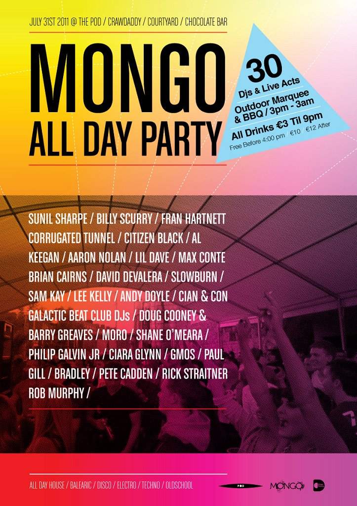 Mongo All Day Party - Página frontal