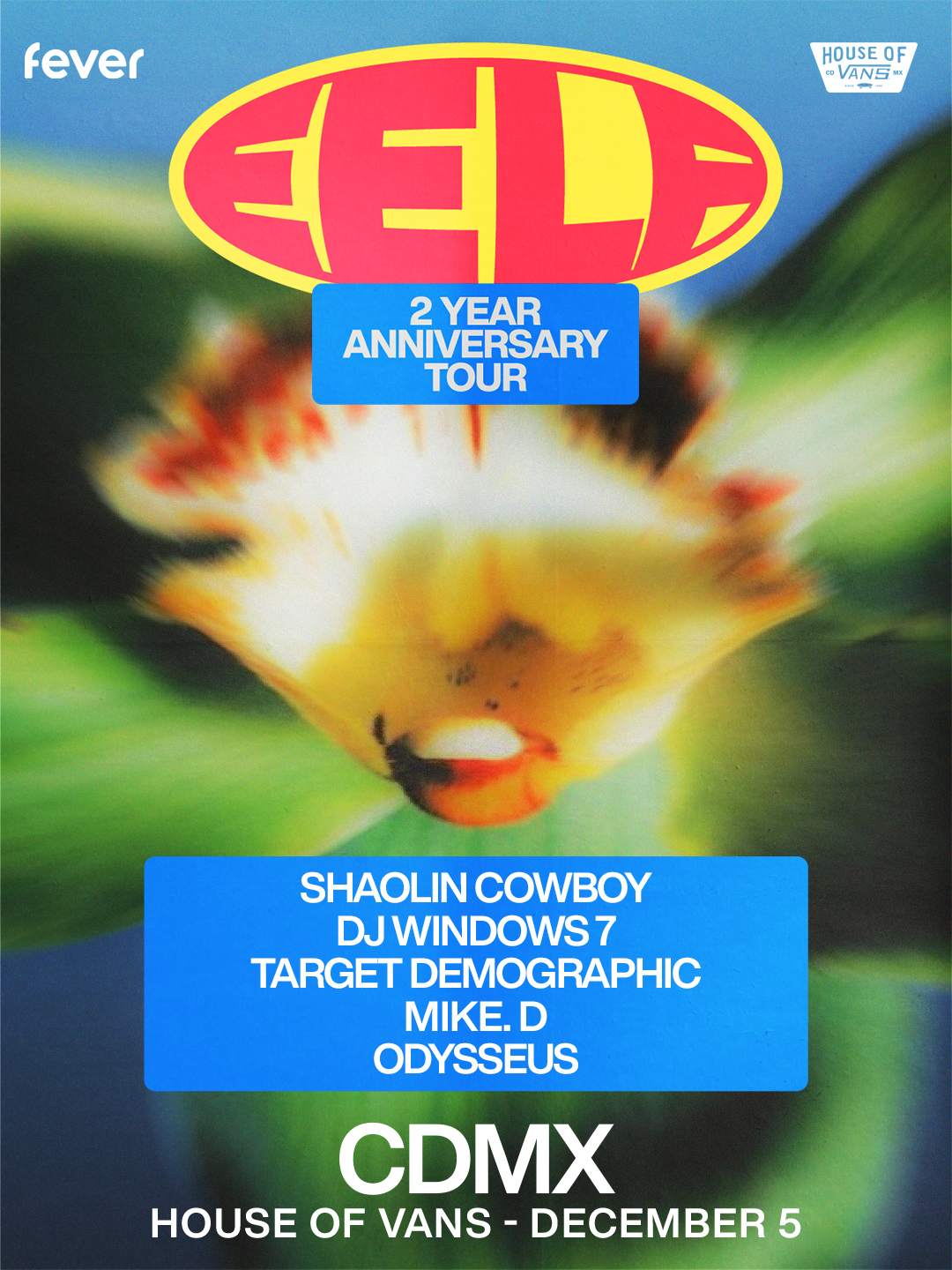 EELF Presents - CDMX: Target Demographic (U.S), Shaolin Cowboy (U.K), DJ Windows 7 (MX) - Flyer front
