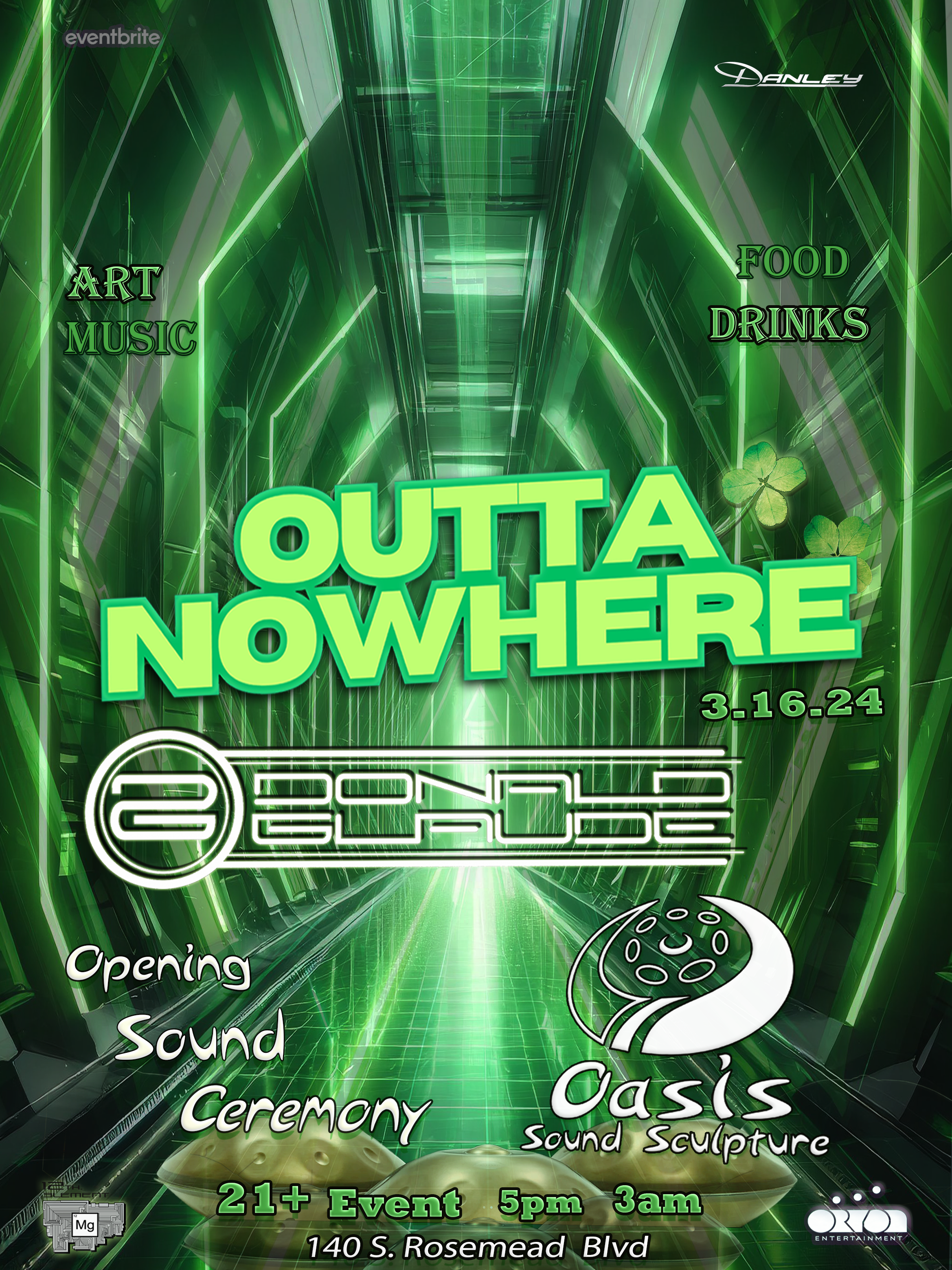 OUTTA NOWHERE ST *PATRICKS PARTY* - フライヤー裏