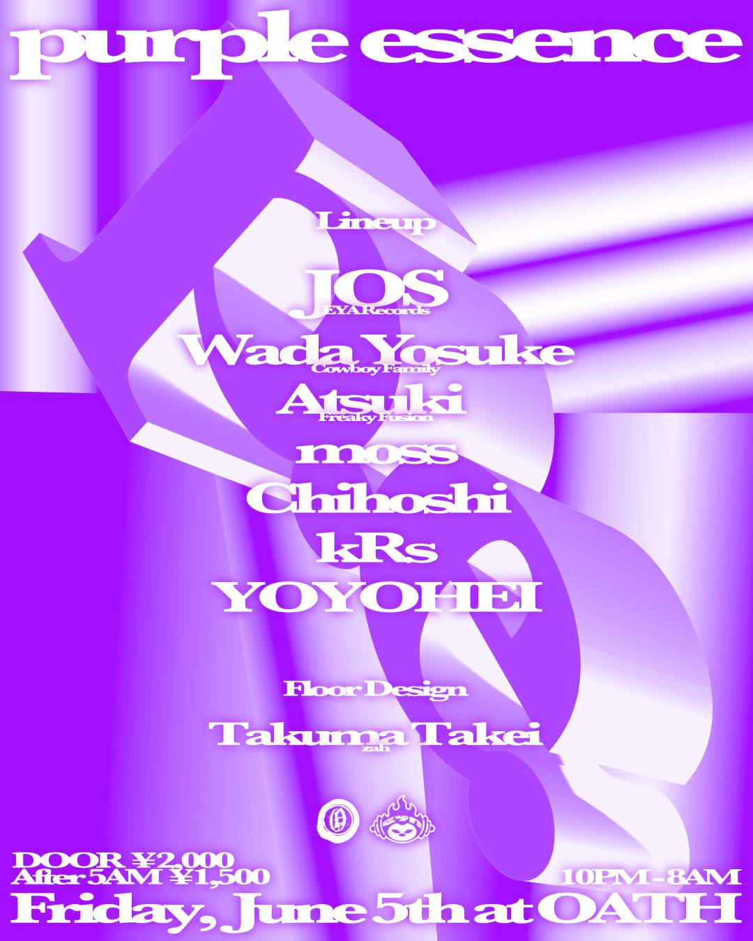 Purple Essence Vol.7 feat. Jos (EYA Records / LONEWOLF) at Oath, Tokyo
