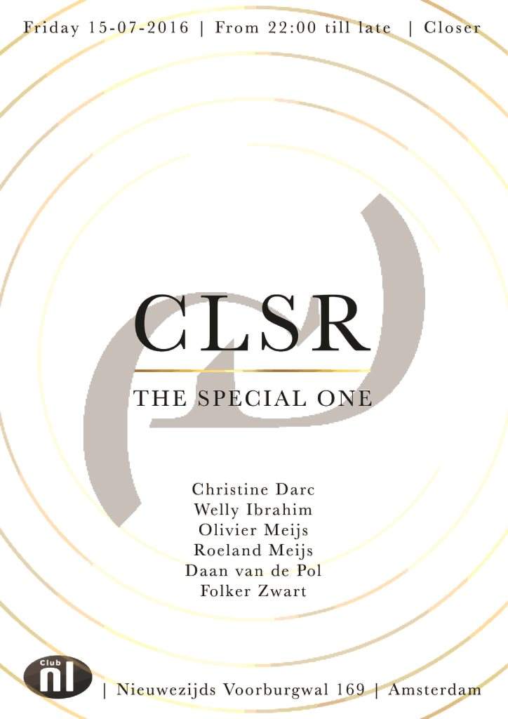 Closer - The Special One - フライヤー表