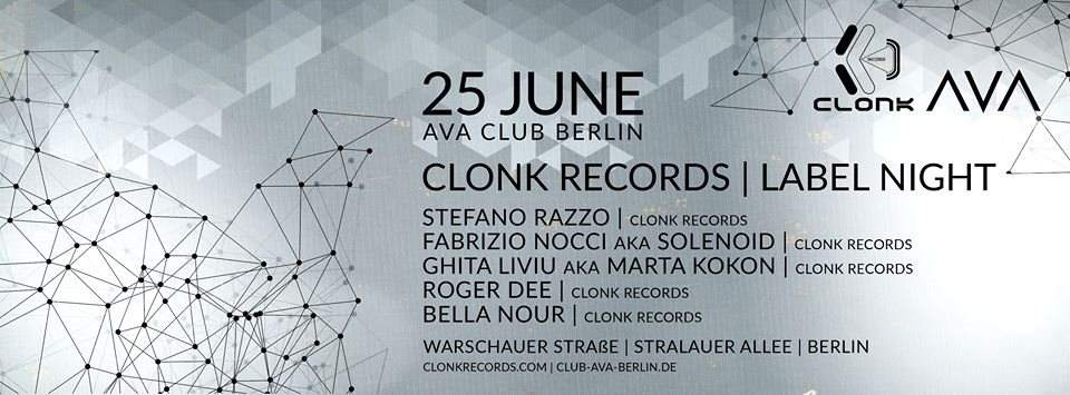 Clonk Records - Label Night - Página frontal