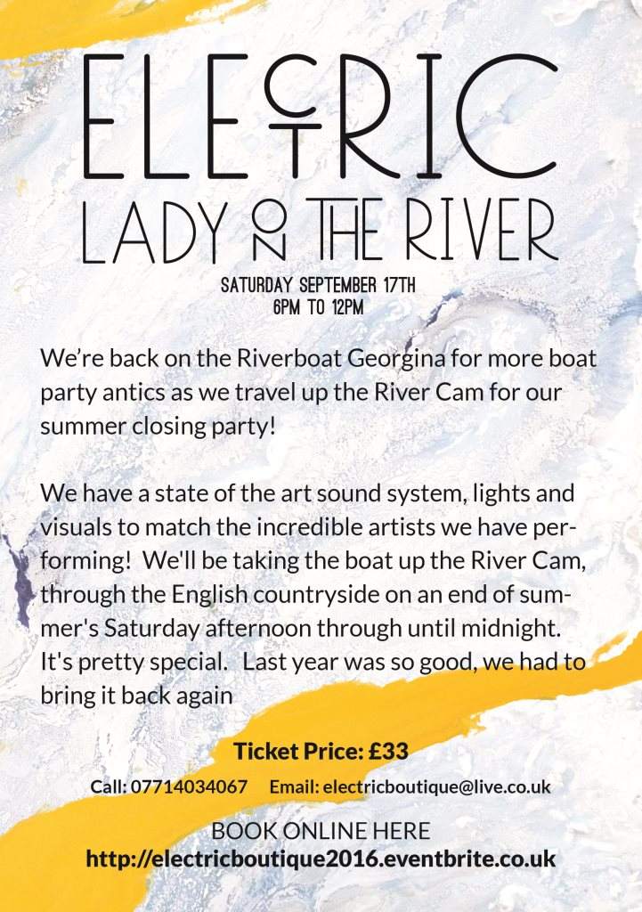 Electric Boutique presents Electric Lady on the River - Página trasera