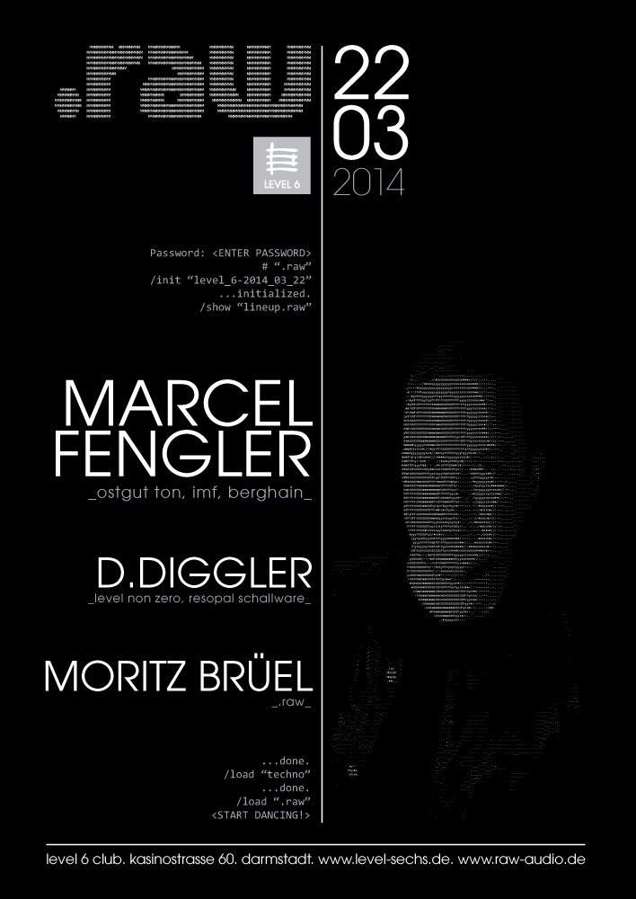 raw with Marcel Fengler - フライヤー表