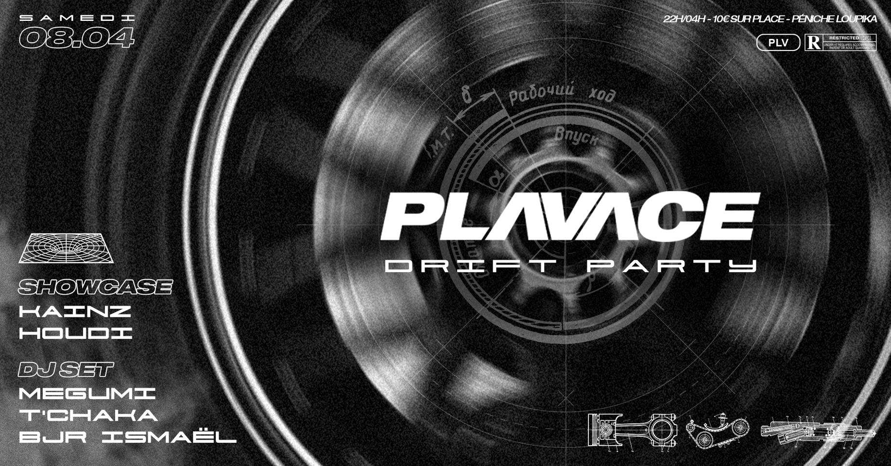 Plavace Drift Party - Showcase Houdi - フライヤー表